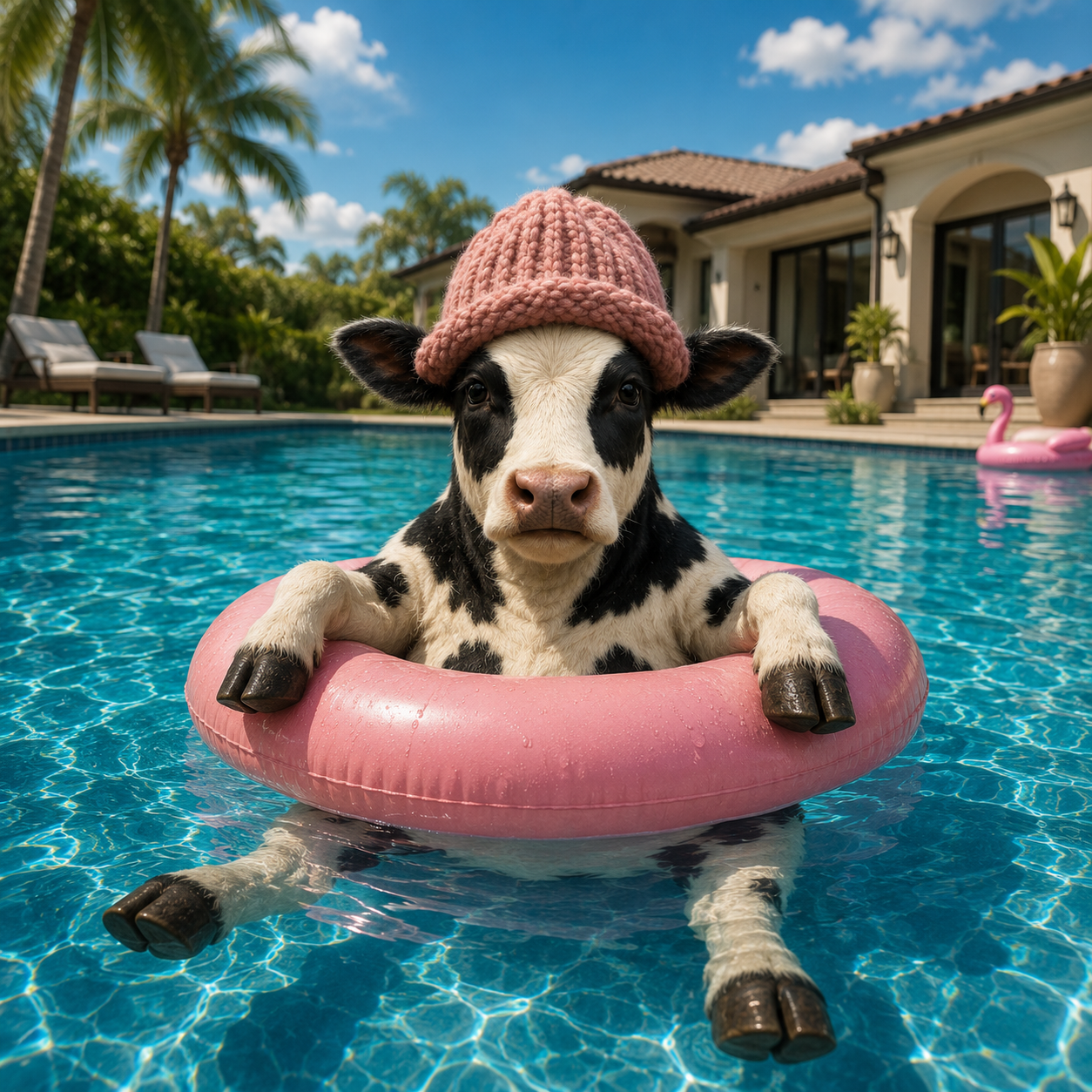 Cow Wif Hat relaxing after the climb